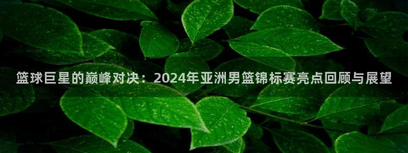 世界杯亚洲预选赛18强赛程：篮球巨星的巅峰对决：2024年亚洲男篮锦标赛亮点回顾与展望